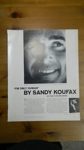 I'm Only Human by Sandy Koufax Article from Life Magazine - Imagen 1 de 2
