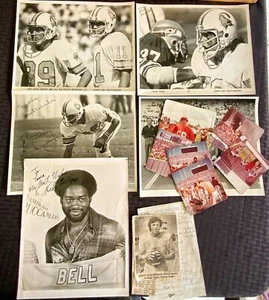 1970's Tampa Bay Buccaneers signed football photos Mckay Spurrier Rickie Bell - Picture 1 of 6