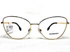 NEW Burberry B1341 1017 Womens Gold Modern Cats Eye Eyeglasses Frames 55/16~140