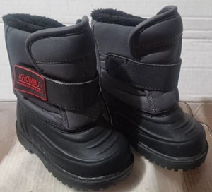 KHOMBU "Harper" Boots Snow Ski TODDLER BOYS Size 6M BLACK NEW - Picture 1 of 11
