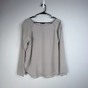 VINCE 100% Silk Beige 3/4 Sleeve Women’s Blouse Shirt Top Sz Meduim Office - Picture 1 of 8