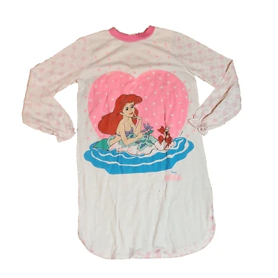 VINTAGE DISNEY THE LITTLE MERMAID ARIEL NIGHTGOWN KIDS SLEEP SHIRT GOWN SIZE 14 - Image 1 of 4