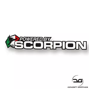 Powered By Scorpion Vinyl Decal Sticker Fits All Fiat Abarth 500 595 spider - Picture 1 of 2