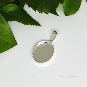 (5x3 - 14x10) Oval Fancy Cab (Cabochon) Sterlingsilber Anhänger Fassung - Bild 1 von 2