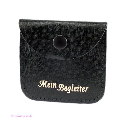 Rosenkranz Etui Leder- schwarz - Begleiter - Hl. Kommunion Erstkommunion Firmung - Bild 1 von 2