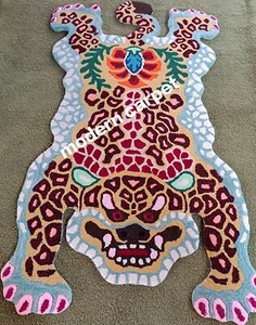 Tibetan Tiger Rugs Handmade 100% Woolen Hand Tufted For Home Decoration - Picture 1 of 16