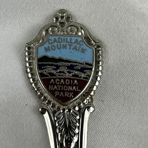 Cuchara de recuerdo MAINE 4,5"" acero inoxidable EE. UU. Parque Nacional Cadillac Mt Acadia - Imagen 1 de 6