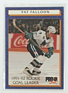 Juego profesional de hockey 1992-93; Pat Falloon 4 de 12; líder de gol novato; tiburones de San José - Imagen 1 de 2