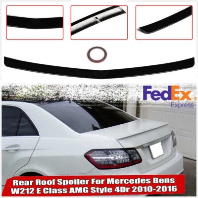 Glossy Black Trunk Spoiler For 2010-2016 Mercedes Benz E-Class W212 4Door Sedan - Image 1 of 4