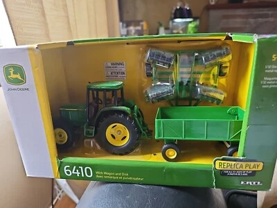 ERTL John Deere 6410 Tractor With Wagon And Disk Die-Cast Replica 1:32 Scale - Image 1 of 4