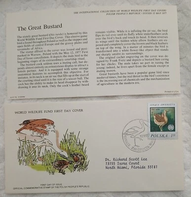 POLONIA 1977 - SELLO WWF - LA GRAN AVUTARDA - FDC Foto 1 de 2