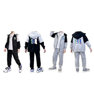 Boys Tracksuit Set Kids Hoodie Sweatpants Jogging Sweatshirt Sports Two-Piece - Picture 1 of 31