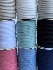 1 m Leinen Baumwolle Mix Schräg Bindungsrohre 9 Farben - 10 mm breit - pro Meter - Bild 1 von 12