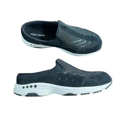 Easy Spirit путешествий время сабо сетки и замши темно-синий без шнурков кроссовок женский размер 8 - Изображение 1 из 4