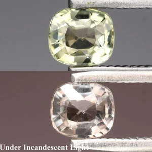 π 0.38ct 4.3x3.7mm VS Cushion Natural Color Change Diaspore - Turkey Gemstone - Picture 1 of 6