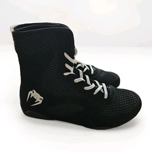 Zapatos de boxeo/MMA Venum Contender para hombre talla 12 de caña alta negros blancos nuevos - Imagen 1 de 9