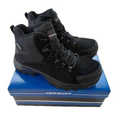 Donnay Wildleder wasserdichte Wanderschuhe schwarz Herren Größe UK 9,5