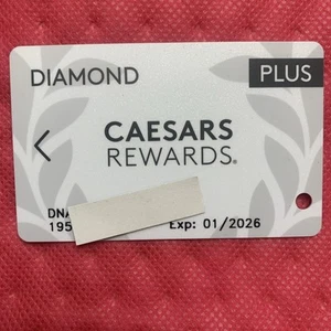 Caesars Rewards Diamond Plus Card prefix 195 Expires 1/26 ©️2024 Female Name - Picture 1 of 2
