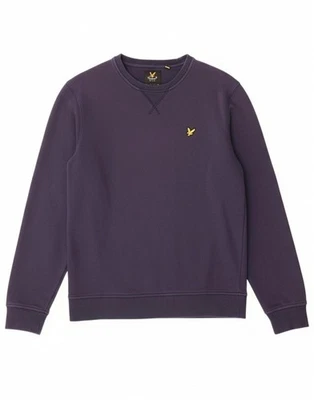 LYLE & SCOTT Hombres Sudadera Jersey Grande Azul Marino Algodón CA07 Foto 1 de 4