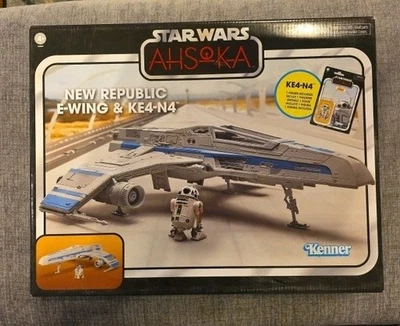 Vehículo Hasbro 2024 Star Wars Vintage TVC E-WING FIGHTER 3,75" y droide KE4-N4 Foto 1 de 4
