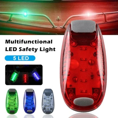 LED Safety Lights Clip On Warning Strobe Cycling Running Walking Dog Bike Tail - Image 1 of 4
