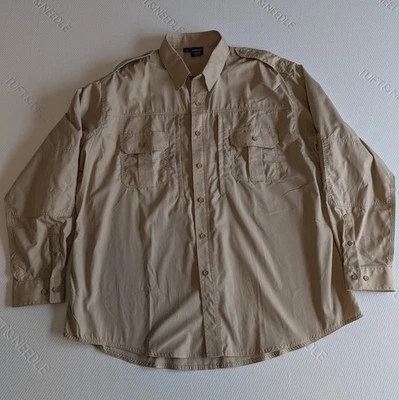 PROPPER MEN'S TACTICAL MILITARY RIPSTOP SHIRT BEIGE ROLL SLEEVES 2X - Image 1 of 4