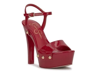 Sandali eleganti donna Jessica Simpson calenta plateau sandalo taglia 6,5 M rosso - Foto 1 di 4