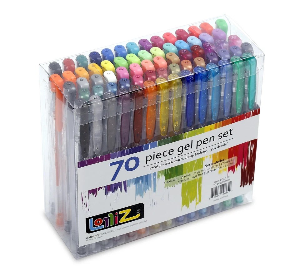 LolliZ® 70 Gel Pens Tray Set, 70 Unique Color Choices! - Image 1 of 4