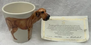 BLUE WITCH GREAT DANE STONEWARE MUG 3D DOG HANDLE - Picture 1 of 10