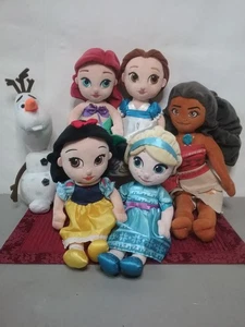 Lot of (5) Five DISNEY Princess Dolls Soft Plush 20” and (1) One Olof Doll. - Picture 1 of 7