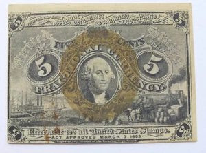 Five Cents Fractional Currency - United States Note - J963 - Picture 1 of 2