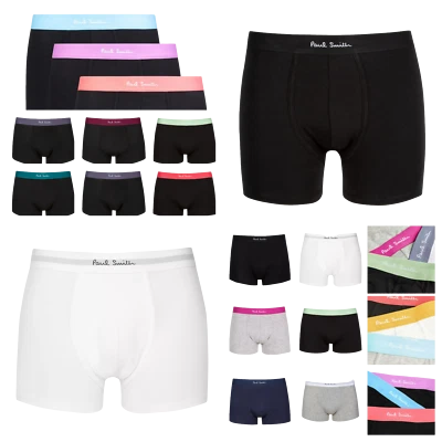 Pantalones cortos boxer hipster de altura baja para hombre Paul Smith paquete de 3 precio de venta sugerido por el fabricante £40 Foto 1 de 4