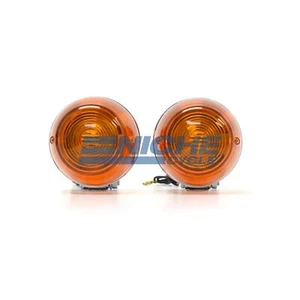 Juego de intermitentes izquierda/derecha de señales de giro para Honda CB350 CB750 12 voltios cromo - Imagen 1 de 3