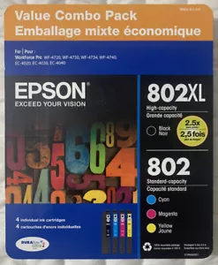 Epson 802XL Schwarz & Epson 802 Cyan Magenta Gelb Tintenset T802XL-BCS Ablaufdatum 2026+ - Bild 1 von 12