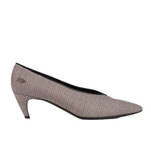 Roger Vivier Women's Houndstooth Flannel Pumps in Black Brown - Picture 1 of 5
