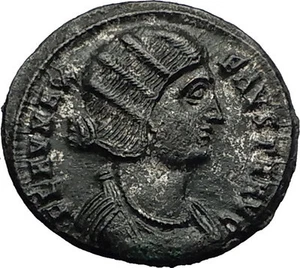 FAUSTA esposa de Constantino I el Grande 325AD auténtica moneda romana antigua i59180 - Imagen 1 de 3