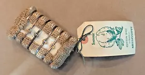 Vintage Echt Baumwollballen Missippi Souvenir Sackleinen mit Etikett - Bild 1 von 5