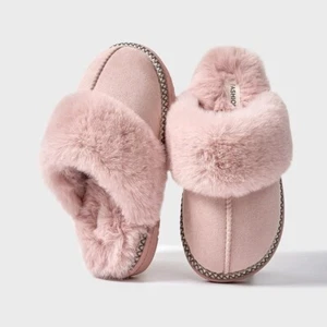 Ugg Dupes Luxury Fleece Lined Fluffy Slippers Platform Suede Birthday Cosy Warm - Picture 1 of 20
