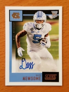 2021 Chronicles Draft Score Rookie Auto Dazz Newsome UNC Bears WR - Picture 1 of 2