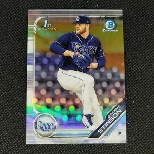 2019 Bowman Draft Graeme Stinson Chrome Refractor #BDC-116 Tampa Bay Rays 1st