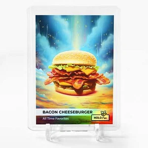 BACON CHEESEBURGER Art Card 2023 GleeBeeCo Holo Fun #BCAT - Picture 1 of 2