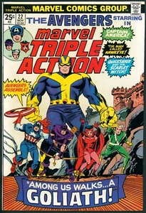 Marvel Triple Action 22 VF- 7.5 Avengers Marvel 1974 - Picture 1 of 3