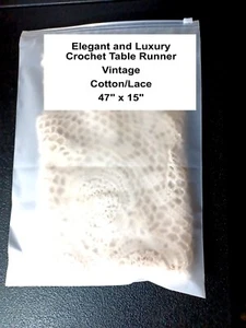 Elegant and Luxury Crochet Table Runner - Vintage - 47" x 15" - Picture 1 of 9