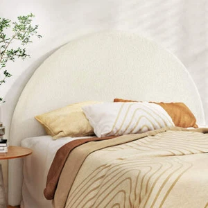Artiss Bed Head Headboard Bed Frame Queen Boucle - GREI White - Picture 1 of 7