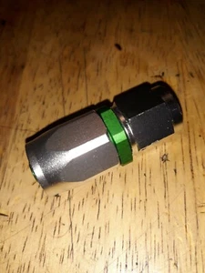 6-AN,straight  fullflow,fittings, GREEN AND SILVER - Bild 1 von 2