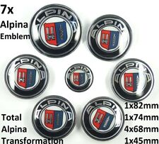 7pcs SET ALPINA 82+74+68 for BMW Wheel Center Caps Rim Hubcaps Emblems Covers 