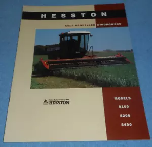 1993 Hesston Self-Propelled Windrowers 8100 8200 8400 Brochure Specifications - Picture 1 of 7