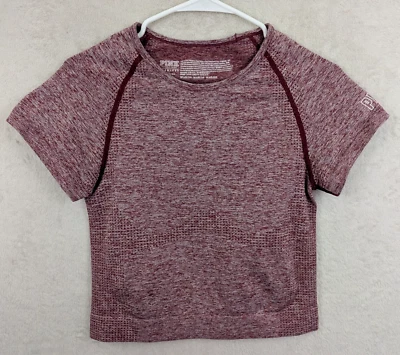 Top corto ROSA Victoria's Secret talla L sin costuras borgoña compresión atlética 3849 Foto 1 de 3