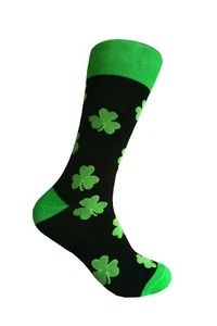 Calcetines altos para media pantorrilla y rodilla verdes irlandeses del día de San Patricio de varios patrones - Imagen 1 de 40
