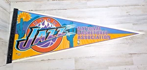 Vintage Utah Jazz Pennant NBA WinCraft USA Edition 3 Rare Desert Cactus Logo - Picture 1 of 5